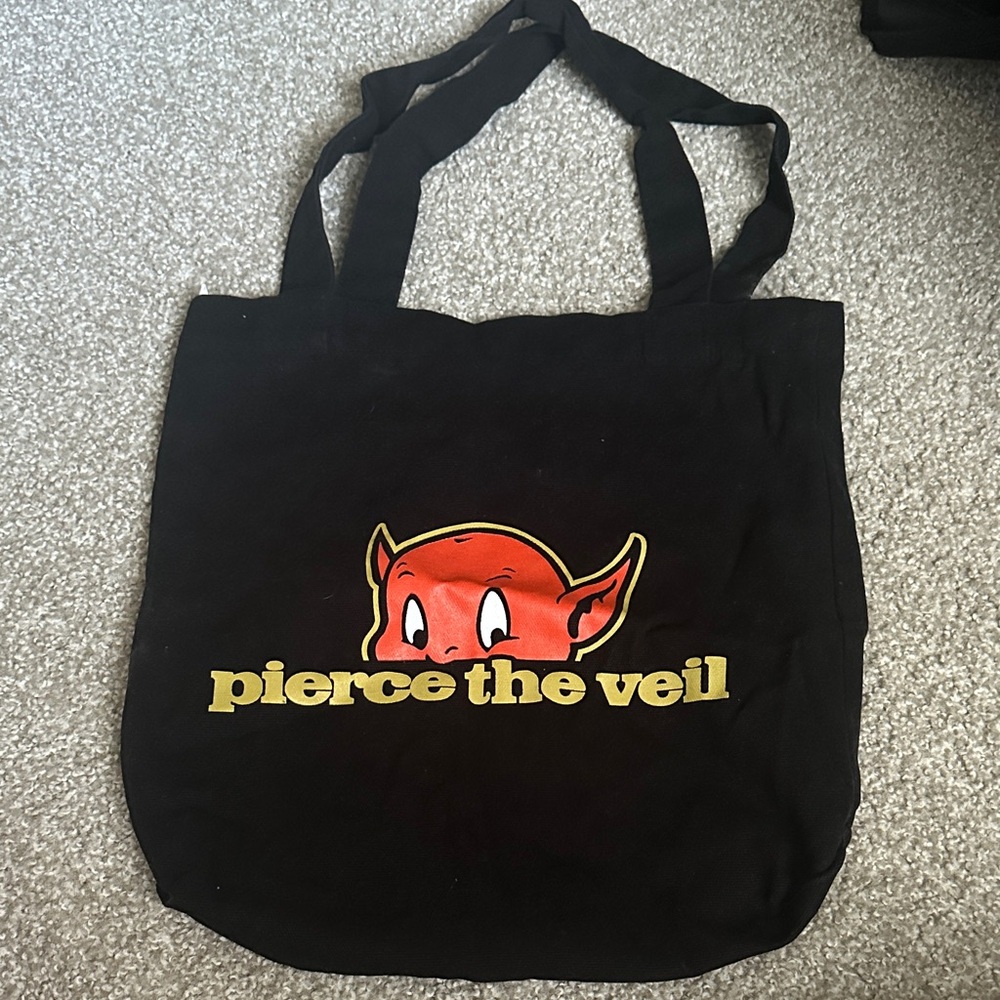 Black Tote Bag with Pierce the Veil Logo